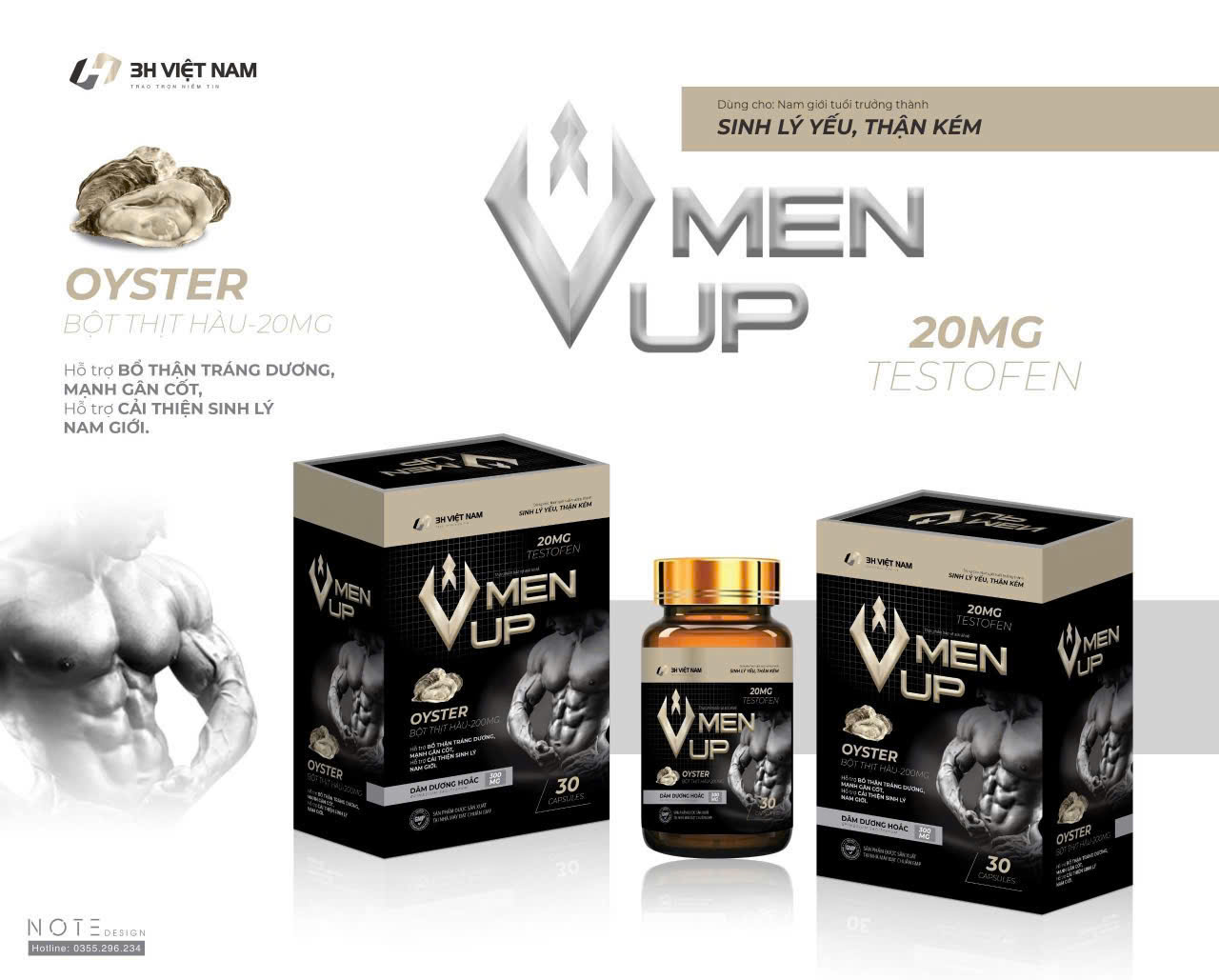 MEN UP 3H - Giải Pháp Hỗ Trợ Bổ Thận Tráng Dương, Cải Thiện Sinh Lý Nam Giới