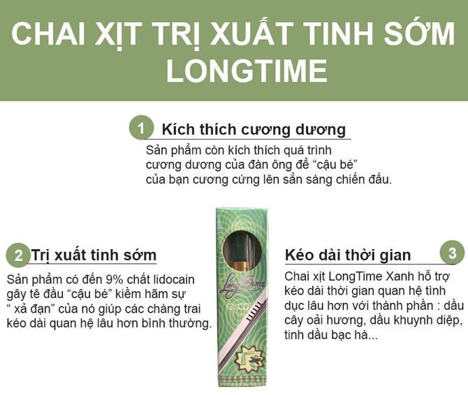 chai xịt long time trị xuất tinh sớm