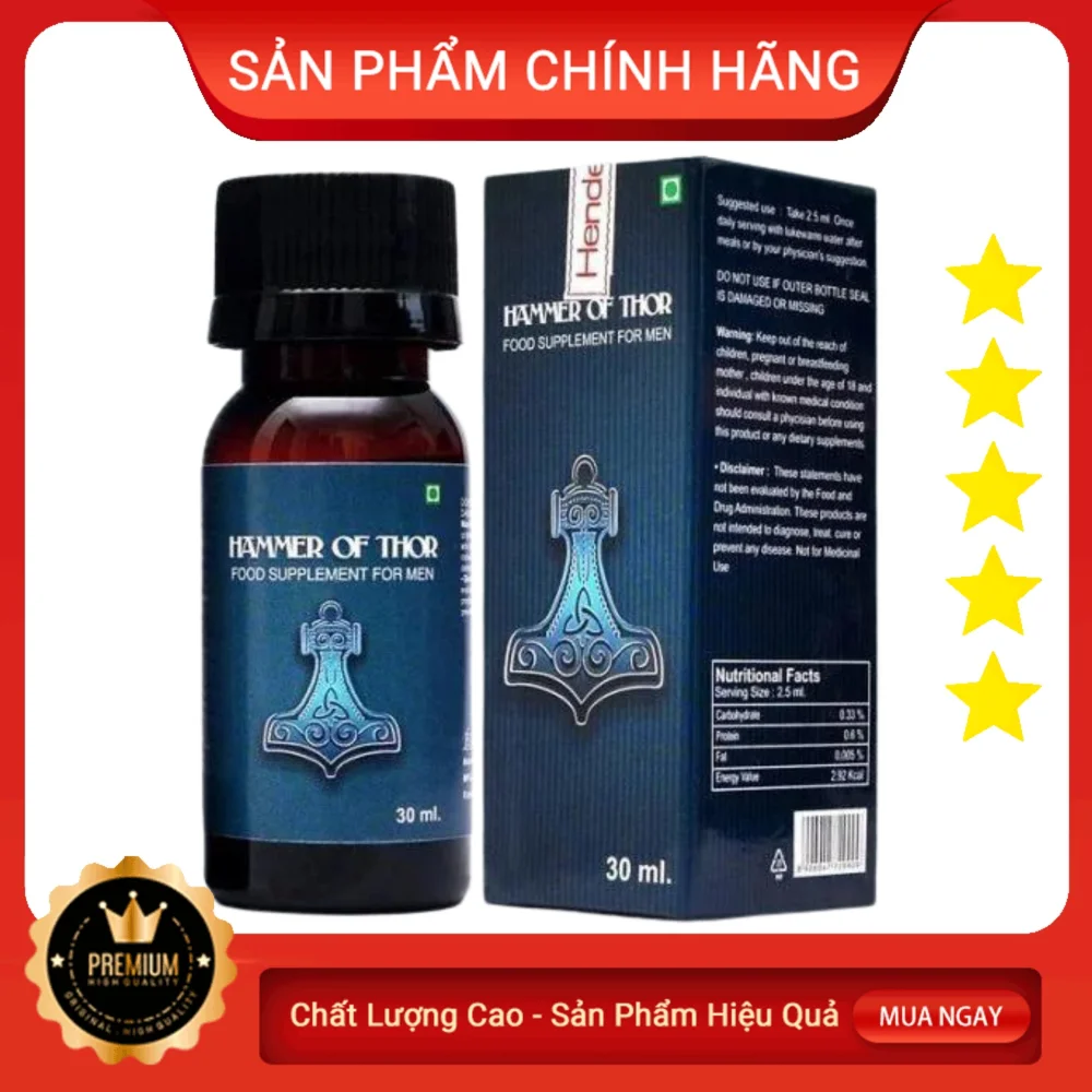 Chai Hammer Of Thor hỗ trợ tăng cường sinh lý nam từ Nga (Chai 25ml)