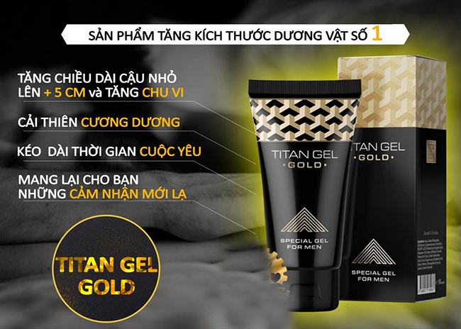 Titan Gel Gold -Hỗ Trợ Tăng Kích Thước Cậu Nhỏ – Xuất Xứ Nga