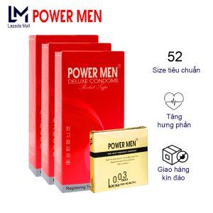 Bao Cao Cu POWER MEN 365 – Nhiều Chất Bôi Trơn, Dùng Gia Đình, Khách Sạn, Tiết Kiệm