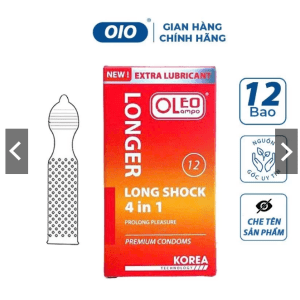 Bao Cao Su Oleo Lampo Long Shock 4 In 1 – Kéo Dài Thời Gian & Gân Gai
