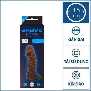 Bao Cao Su Đôn Dên Brave Man Nâu Quai